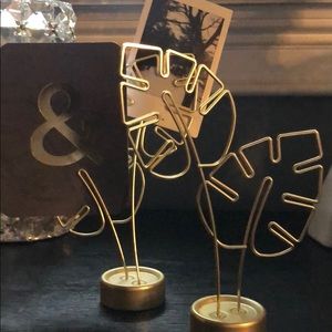 2 palm leaf picture/memo holder